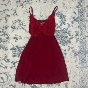 Elegant Red Lace Dress